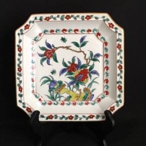 Brightly painted VTG pomegranate dish, Japan